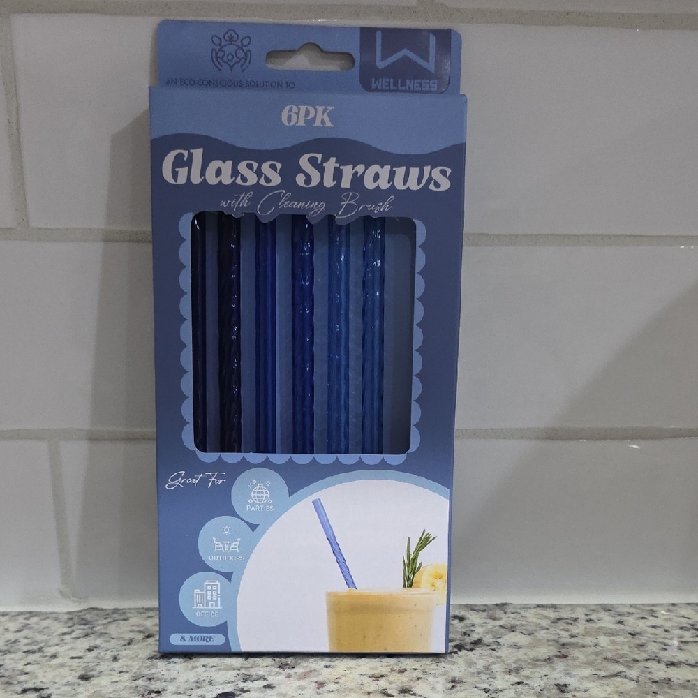 Glass Straws With Cleaning Brush